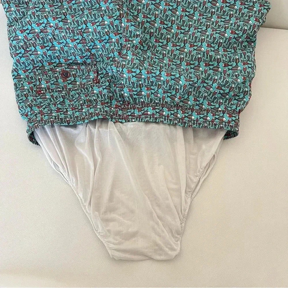Mr. Swim Size XLarge Swim Trunks Mesh Lined Blue/Red Fish Print 6" Inseam - Picture 6 of 9